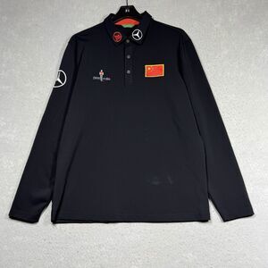 Team China Official Delegation Long-Sleeve Polo Shirt Small Black Mercedes-Benz
